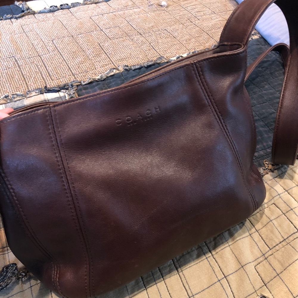 Vintage COACH 4186 Brown Soft Leather Handbag Bag/Purse